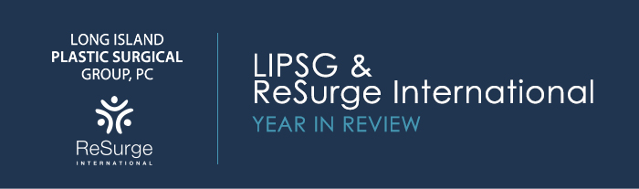 LIPSG & ReSurge International Year In Review - white and blue text on dark blue background. 