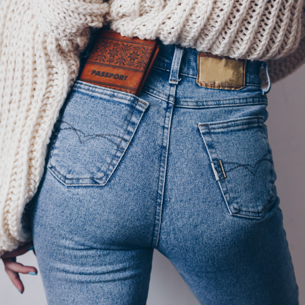 woman butt in jeans