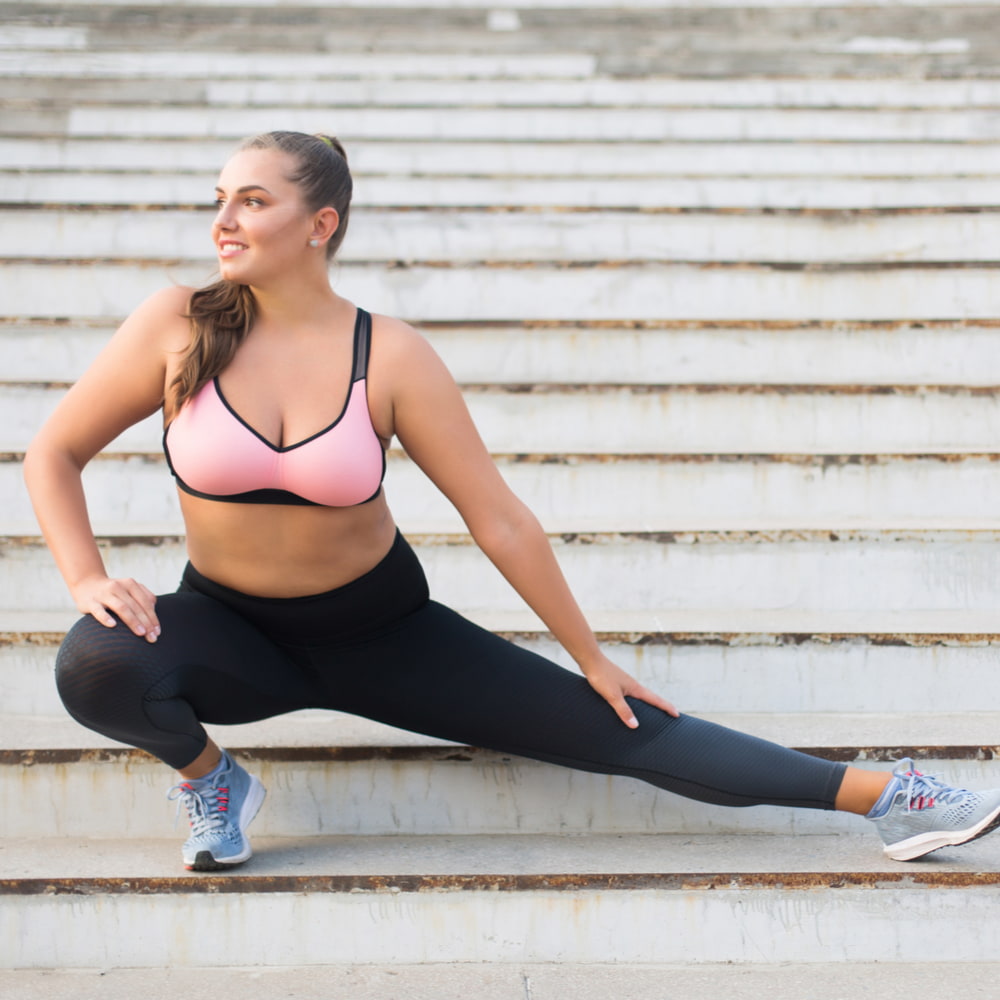 woman stretching