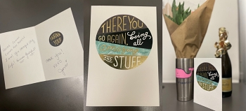 A card and gift received from Dr. Ruotolo's patient