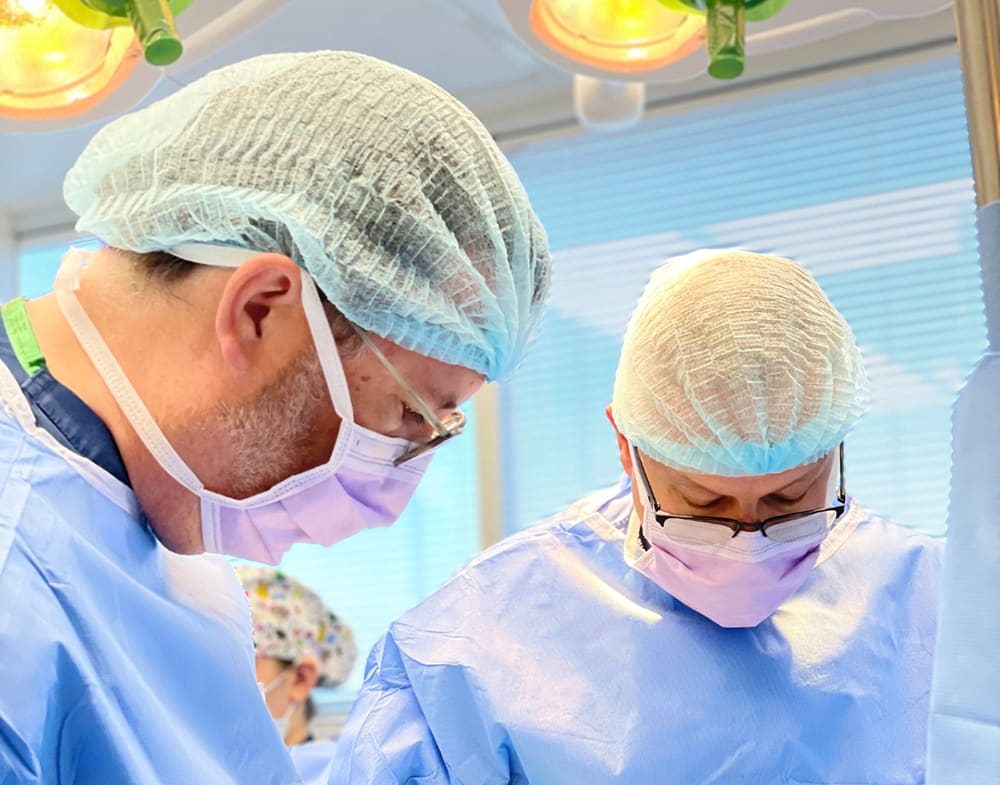 Dr. Davenport in surgery